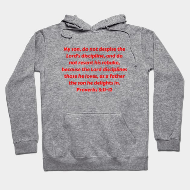 Bible Verse Proverbs 3:11-12 Hoodie by Prayingwarrior